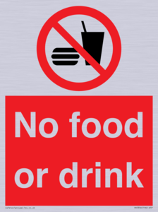 No food or drink